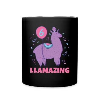 Lama Geschenk Lama Liebhaber Geschenk - Tasse einfarbig - Schwarz - Vorne