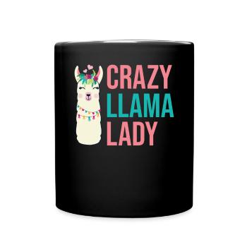 Llama Gift Llama Lover Gift - Full Colour Mug - black - Front