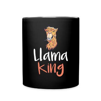 Lama Geschenk Lama Liebhaber Geschenk - Tasse einfarbig - Schwarz - Vorne