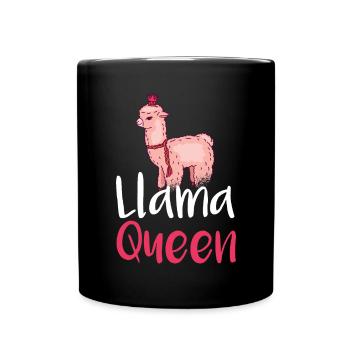 Llama Gift Llama Lover Gift - Full Colour Mug - black - Front