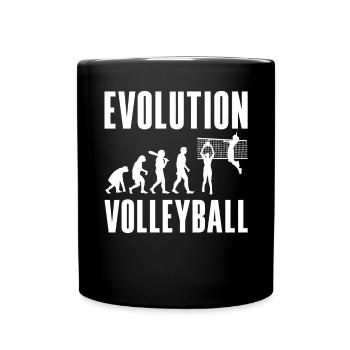Volleyball Player Sport Retro Evolution - Tasse einfarbig - Schwarz - Vorne