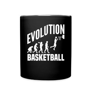 Basketball Evolution From Monkey To Men BBall - Mug uni - noir - Devant