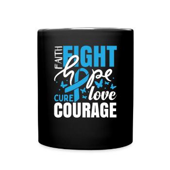 Colon Cancer Awareness - Full Colour Mug - black - Front