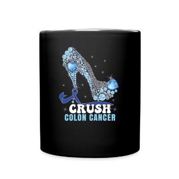 Frauen Darmkrebs Kämpfer - Tasse einfarbig - Schwarz - Vorne