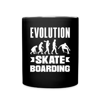 Evolution Skateboarding Skate Retro Streetwear - Tasse einfarbig - Schwarz - Vorne