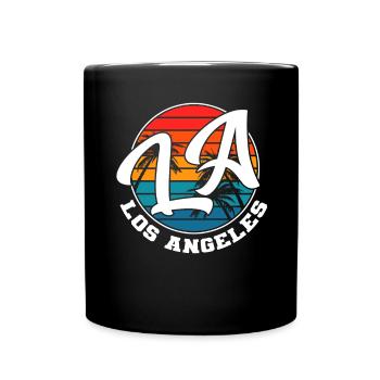Los Angeles La Kalifornien Geschenk - Tasse einfarbig - Schwarz - Vorne