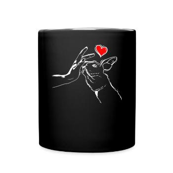 Les lapins aiment les lapins High Five - Mug uni - noir - Devant