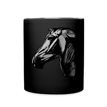 Horse Animal Motif - Full Colour Mug - black - Front