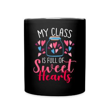 Ma classe est pleine d’école de professeurs de cœurs doux - Mug uni - noir - Devant