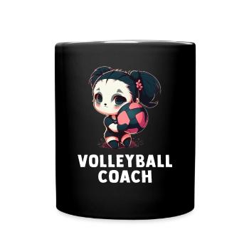 Volleyballtrainer Panda Girl - Panda Girl - Tasse einfarbig - Schwarz - Vorne