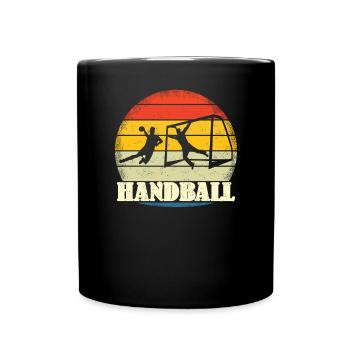Accessoires de handball motif handball - Mug uni - noir - Devant