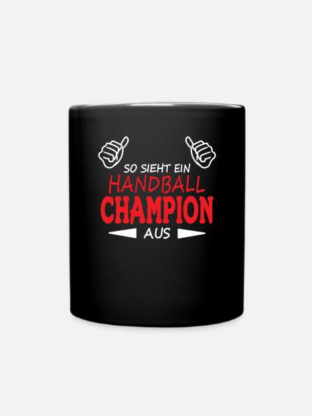 Handball Zubehör handballer Motiv - Tasse einfarbig - Schwarz