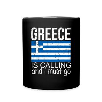 Grèce Dicton - Mug uni - noir - Devant