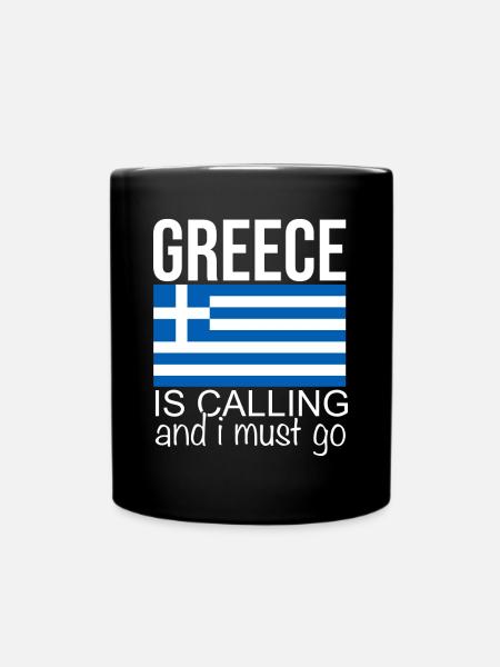 Griechenland Spruch - Tasse einfarbig - Schwarz