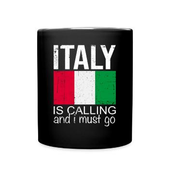 Italy Saying - Full Colour Mug - black - Front