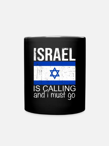 Israel Spruch - Tasse einfarbig - Schwarz