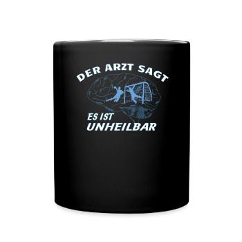 Handball Zubehör handballer Motiv - Tasse einfarbig - Schwarz - Vorne