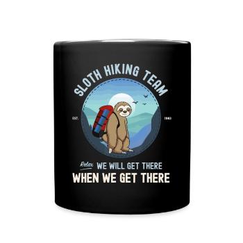 Sloth Hiking idea, Sloth Hiking Team - Full Colour Mug - black - Front