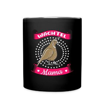 Wachteln Wachtelzucht Keine Zeit - Tasse einfarbig - Schwarz - Vorne