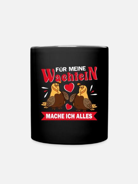 Wachtel Wachtelbesitzer Wachtelflüsterer - Tasse einfarbig - Schwarz