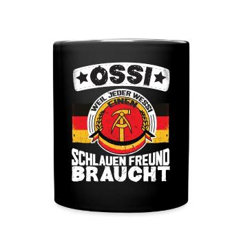 Ostdeutscher Ossi DDR Ostdeutschland - Tasse einfarbig - Schwarz - Vorne