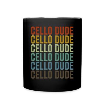Cello Dude Cello Player - Full Colour Mug - black - Front
