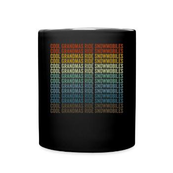 Cool mamies conduisant une motoneige - Mug uni - noir - Devant