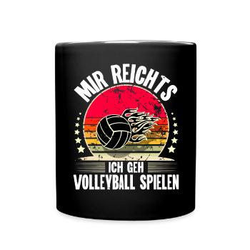 Volleyball - Tasse einfarbig - Schwarz - Vorne