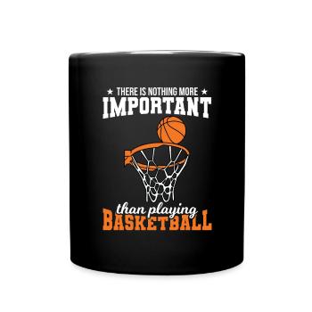 Dicton motivant le basketball - Mug uni - noir - Devant