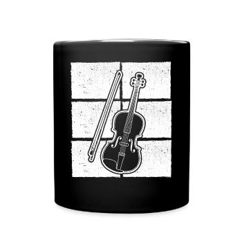 Violon Violoniste Violoniste - Mug uni - noir - Devant