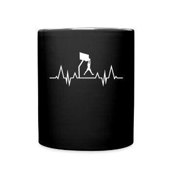Basketball Heartbeat - Full Colour Mug - black - Front