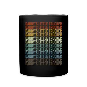 Daddys kleiner Trucker Trucker Trucker Fahrer - Tasse einfarbig - Schwarz - Vorne