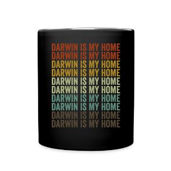 Darwin ist meine Heimat Charles Darwin Evolution A - Tasse einfarbig - Schwarz - Vorne
