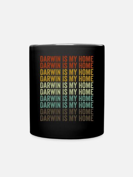 Darwin ist meine Heimat Charles Darwin Evolution A - Tasse einfarbig - Schwarz