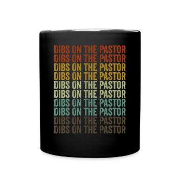 Dibs sur le pasteur chrétien pasteur Kirchenführ - Mug uni - noir - Devant