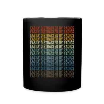 Facilement distrait par les radioamateurs - Mug uni - noir - Devant