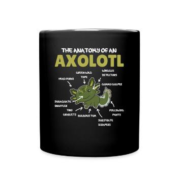 Axolotl Explication Anatomie d’un Axolotl - Mug uni - noir - Devant