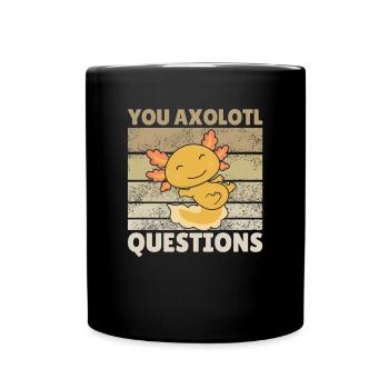 Axolotl lover cute animals children axolotl - Full Colour Mug - black - Front