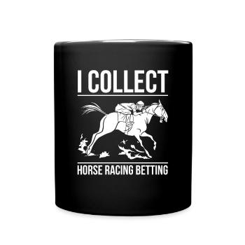 Je collectionne les paris hippiques - Mug uni - noir - Devant