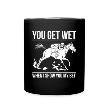 Tu te mouilles quand je te montre mon maillot de pari - Mug uni - noir - Devant