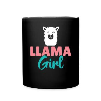 Lama Geschenk Lama Liebhaber Geschenk - Tasse einfarbig - Schwarz - Vorne