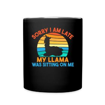 Lama Geschenk Lama Liebhaber Geschenk - Tasse einfarbig - Schwarz - Vorne