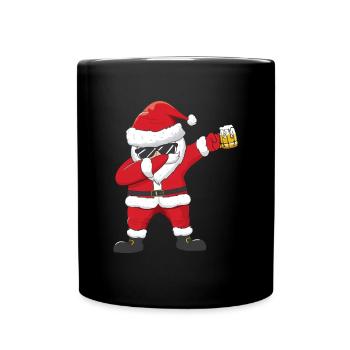 Dabbing Santa Beer Lover Beer Drinking Santa Claus - Tasse einfarbig - Schwarz - Vorne