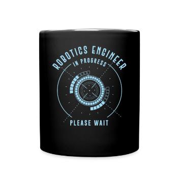Robot Robotics Engineer Robotics - Tasse einfarbig - Schwarz - Vorne