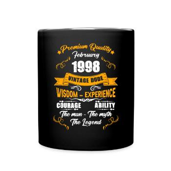 Février 1998 Vintage Cadeau d’anniversaire - Mug uni - noir - Devant