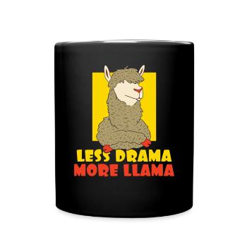 Lama Geschenk Lama Liebhaber Geschenk - Tasse einfarbig - Schwarz - Vorne