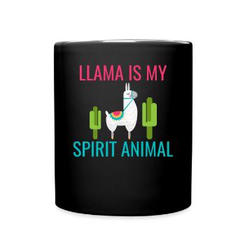 Lama Geschenk Lama Liebhaber Geschenk - Tasse einfarbig - Schwarz - Vorne