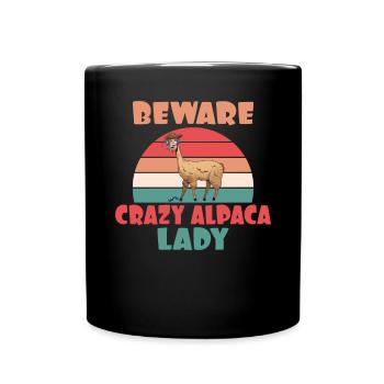Cadeau Lama Lama Cadeau Amoureux - Mug uni - noir - Devant