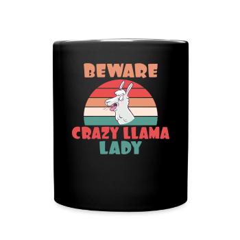 Lama Geschenk Lama Liebhaber Geschenk - Tasse einfarbig - Schwarz - Vorne