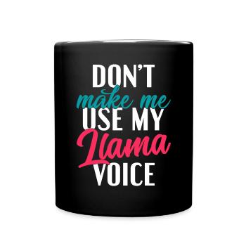 Lama Geschenk Lama Liebhaber Geschenk - Tasse einfarbig - Schwarz - Vorne